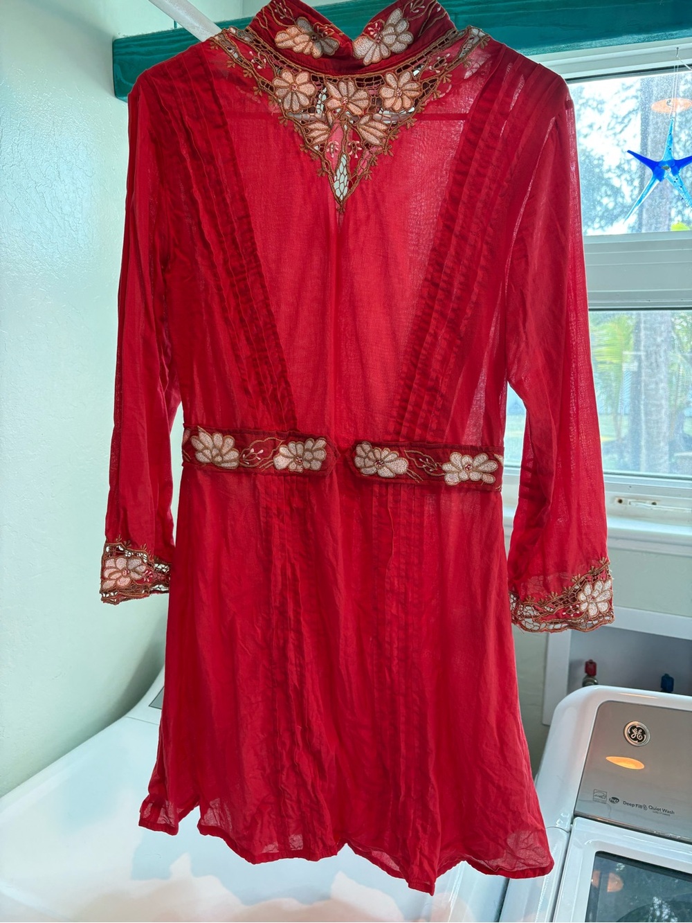 Opening Peace Embroidered Mini Dress